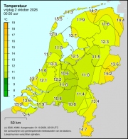 Weerkaart KNMI Temperatuur