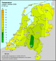 Weerkaart KNMI Temperatuur
