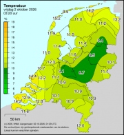 Weerkaart KNMI Temperatuur
