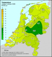 Weerkaart KNMI Temperatuur