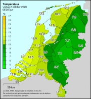 Weerkaart KNMI Temperatuur