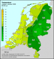 Weerkaart KNMI Temperatuur