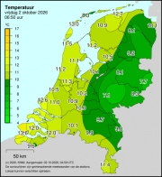 Weerkaart KNMI Temperatuur