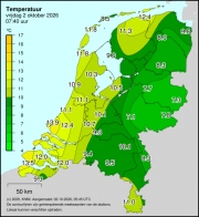 Weerkaart KNMI Temperatuur