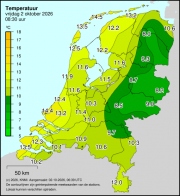 Weerkaart KNMI Temperatuur