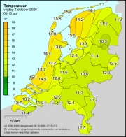 Weerkaart KNMI Temperatuur
