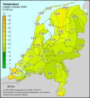 Weerkaart KNMI Temperatuur