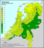 Weerkaart KNMI Temperatuur