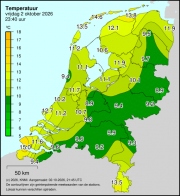 Weerkaart KNMI Temperatuur
