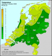 Weerkaart KNMI Temperatuur