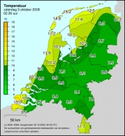 Weerkaart KNMI Temperatuur