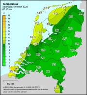 Weerkaart KNMI Temperatuur