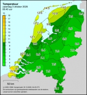 Weerkaart KNMI Temperatuur