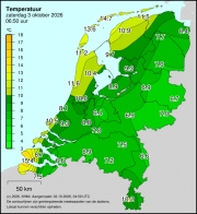 Weerkaart KNMI Temperatuur