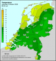 Weerkaart KNMI Temperatuur