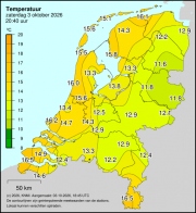 Weerkaart KNMI Temperatuur