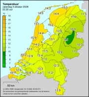 Weerkaart KNMI Temperatuur