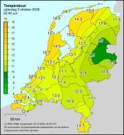 Weerkaart KNMI Temperatuur