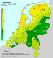 Weerkaart KNMI Temperatuur