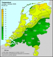 Weerkaart KNMI Temperatuur