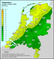 Weerkaart KNMI Temperatuur