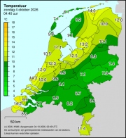 Weerkaart KNMI Temperatuur