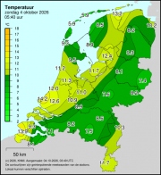 Weerkaart KNMI Temperatuur