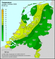 Weerkaart KNMI Temperatuur
