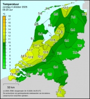 Weerkaart KNMI Temperatuur