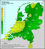 Weerkaart KNMI Temperatuur