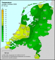 Weerkaart KNMI Temperatuur