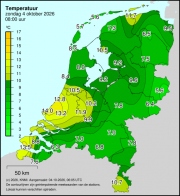 Weerkaart KNMI Temperatuur