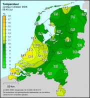 Weerkaart KNMI Temperatuur
