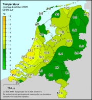 Weerkaart KNMI Temperatuur
