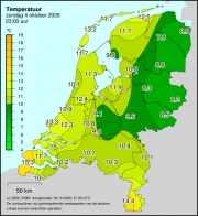 Weerkaart KNMI Temperatuur