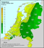 Weerkaart KNMI Temperatuur
