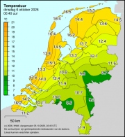 Weerkaart KNMI Temperatuur