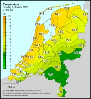 Weerkaart KNMI Temperatuur