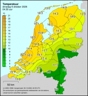 Weerkaart KNMI Temperatuur