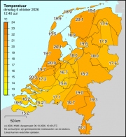 Weerkaart KNMI Temperatuur