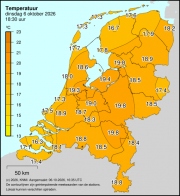 Weerkaart KNMI Temperatuur