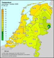 Weerkaart KNMI Temperatuur