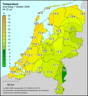Weerkaart KNMI Temperatuur