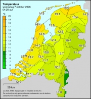 Weerkaart KNMI Temperatuur