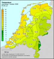 Weerkaart KNMI Temperatuur