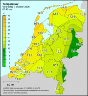 Weerkaart KNMI Temperatuur