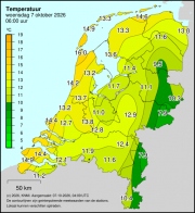 Weerkaart KNMI Temperatuur