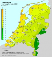 Weerkaart KNMI Temperatuur