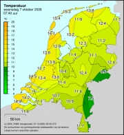 Weerkaart KNMI Temperatuur