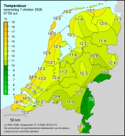 Weerkaart KNMI Temperatuur